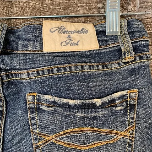 Vintage Y2K Abercrombie & Fitch Low Rise Flare Denim Jeans Women's 0 - Picture 10 of 15